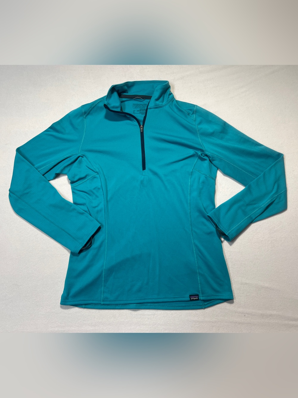 Patagonia Capilene Midweight Zip-Neck Baselayer Top Blue Teal Women's Small